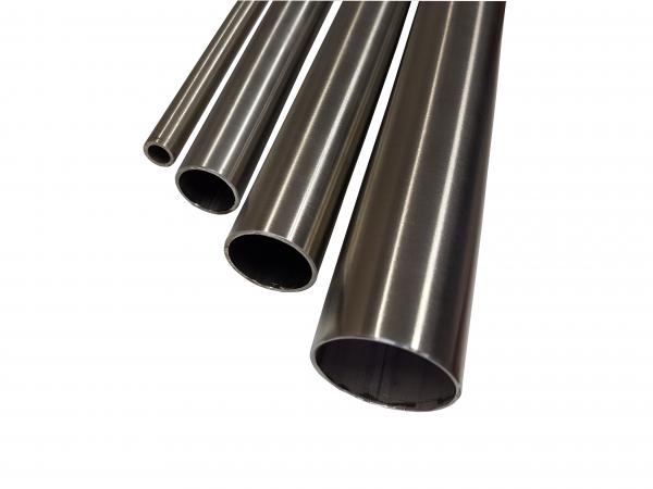 Edelstahl Rundrohr K240 geschliffen Ø 21,3 mm Edelstahl Rundrohr K240 geschliffen Ø 21,3 mm